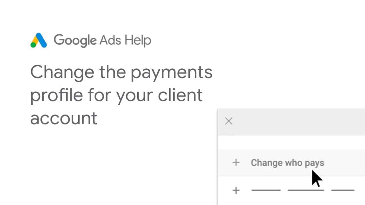 Change Payment Profile Google Ads